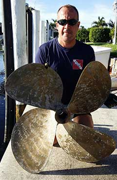 Boat propeller removal services